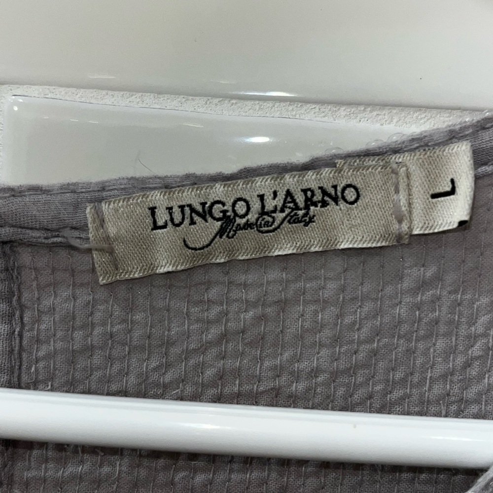 Lungo L'arno 100% Linen Sequin Detailed Shift Dress
Gray Size Large - Picture 9 of 10